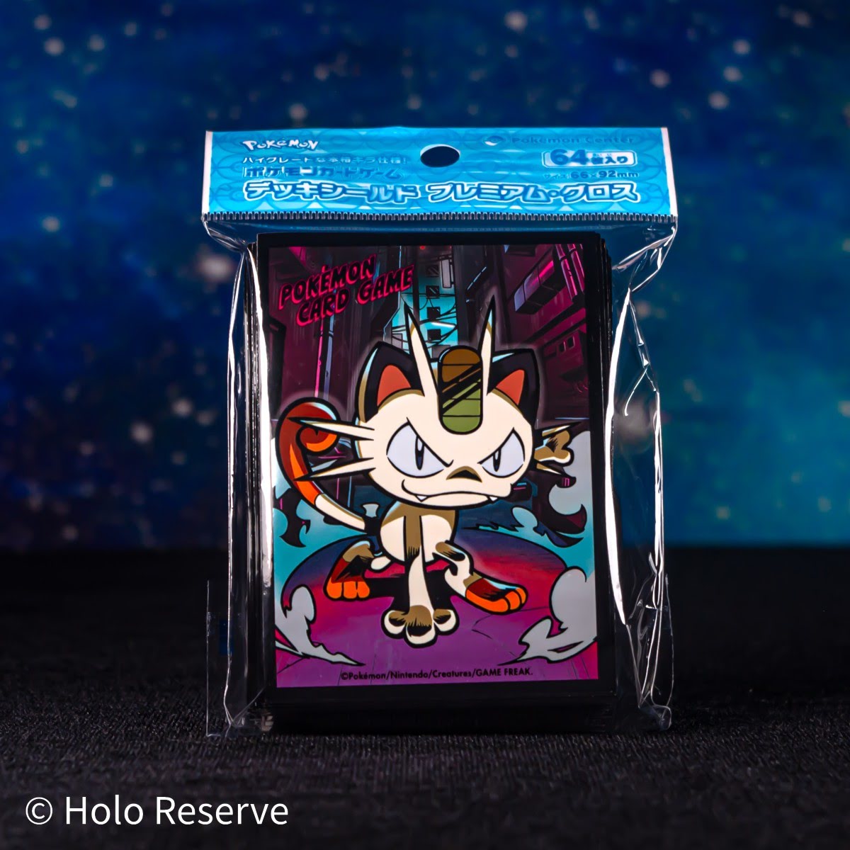 Pokémon Center Japan Card Sleeves | Deck Shield Premium Gloss — Meowth (Nyarth) | PCJ Exclusive